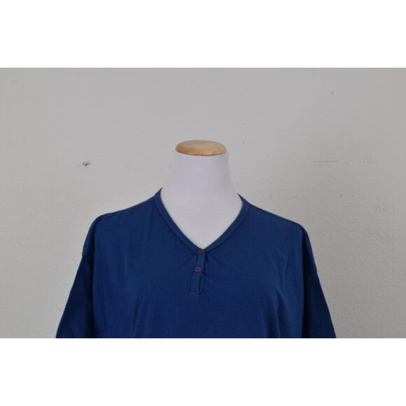 Vintage 80s T-shirt Blue Pullover Dress‎ ONE SIZE - Picture 6 of 9